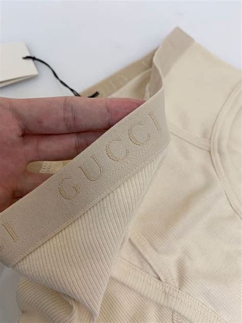 gucci beige rib underwear|designer gucci underwear.